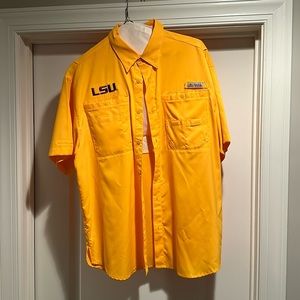 Men’s Columbia PFG LSU Short Sleeve size L